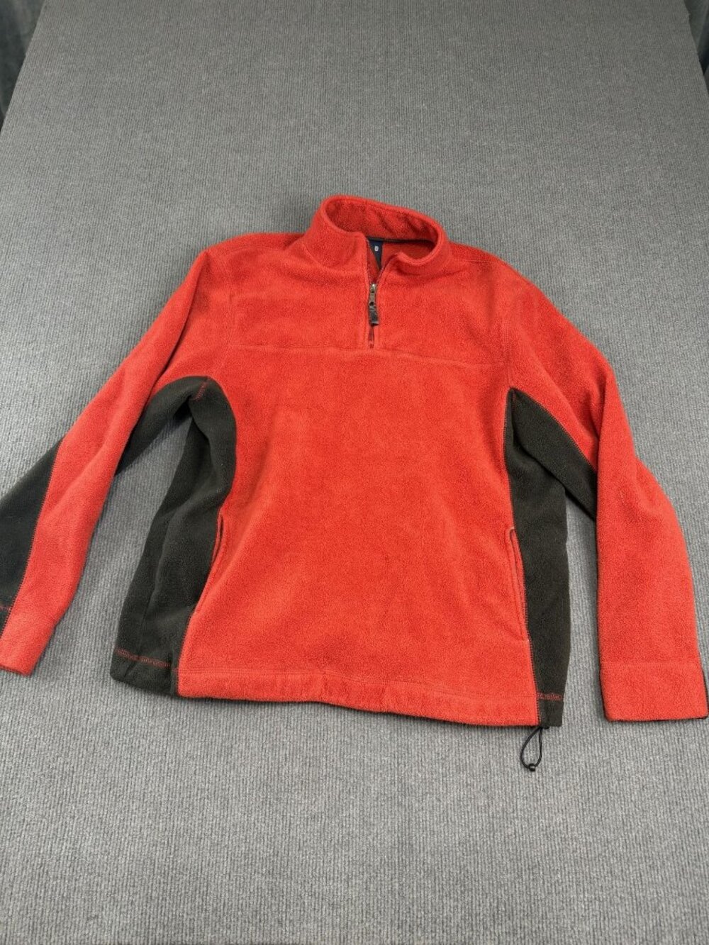 Gap Mens Red & Black Half-Zip Fleece Pullover L